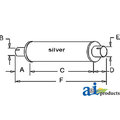 A & I Products Muffler 5" x4.9" x24" A-365966R91